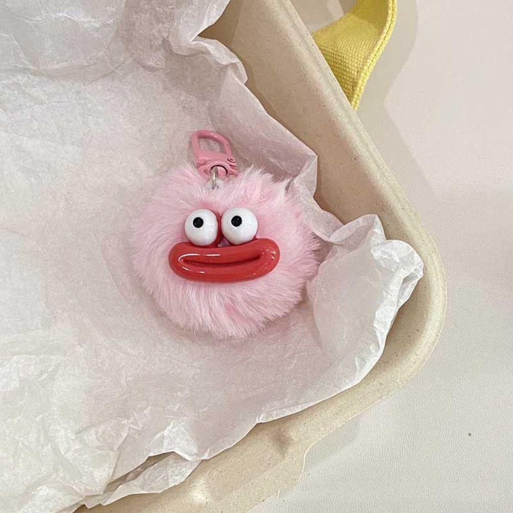 Sausage Mouth Plush Funny Clown Keychain Ugly Cute Big Mouth Plush Pendant  Best Friend Gift