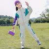 Completo abbigliamento per adolescenti Ragazze Primavera Autunno Patchwork Manica Lunga Zip Cappotto+Pantaloni Tuta 2 Pezzi per Bambini 5-14Y Abbigliamento Sportivo