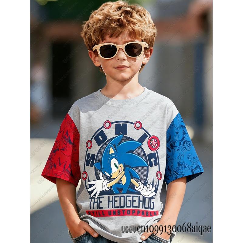 2025 Kids Clothes Summer Cartoon Astronaut Round Neck Short Sleeve Graphic T Shirts Fun Children's Clothing T-Shirt for A Boy