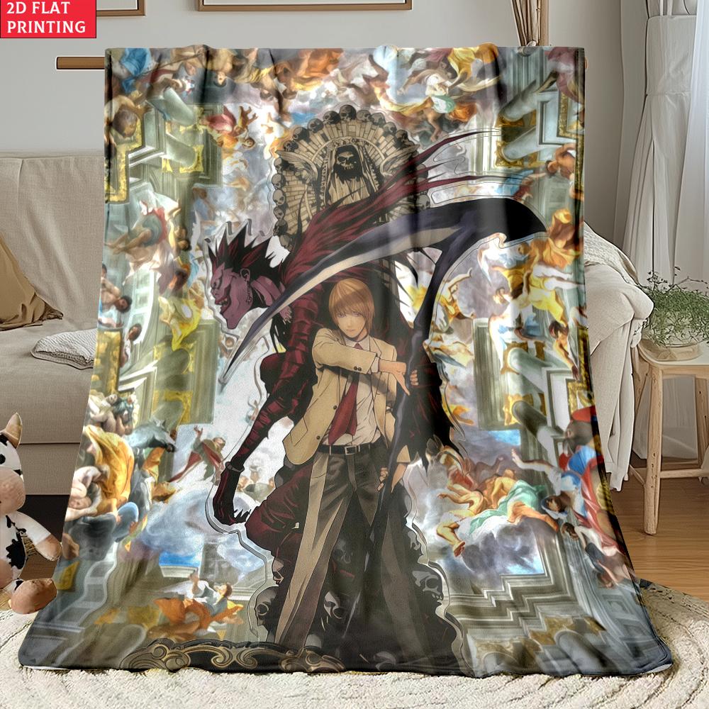 Light Yagami Print Thin Flannel Blanket for Bedrooms,Living Rooms,Sofas Blankets,Lunch Breaks,blankets Fluffy Blanket