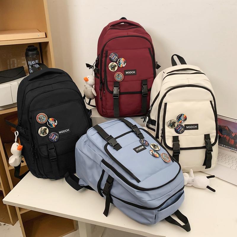 Male Large Capacity Backpack Female Middle School Student Schoolbag Unisex Travel Backpack