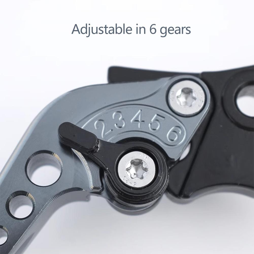 1Pair CNC Aluminum Alloy Motorcycle Brake Handle Motorbike Modification Brake Handle Motorcycle Clutch Drum Brake Lever Handle