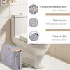 Toilet Paper Storage Basket Bathroom Organizer with Lid and Clear Side Window Large Capacity Tissue Holder Bathroom Accessories