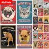 [MyPlate]Cat Poster Metal Sign Vintage Plaque Dog Tin Sign Wall Decor For Club Pet Store Tin Plate Dog Gift