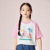 Xiaoyinman Girls' Oil Painting Print Short-Sleeve T-Shirt