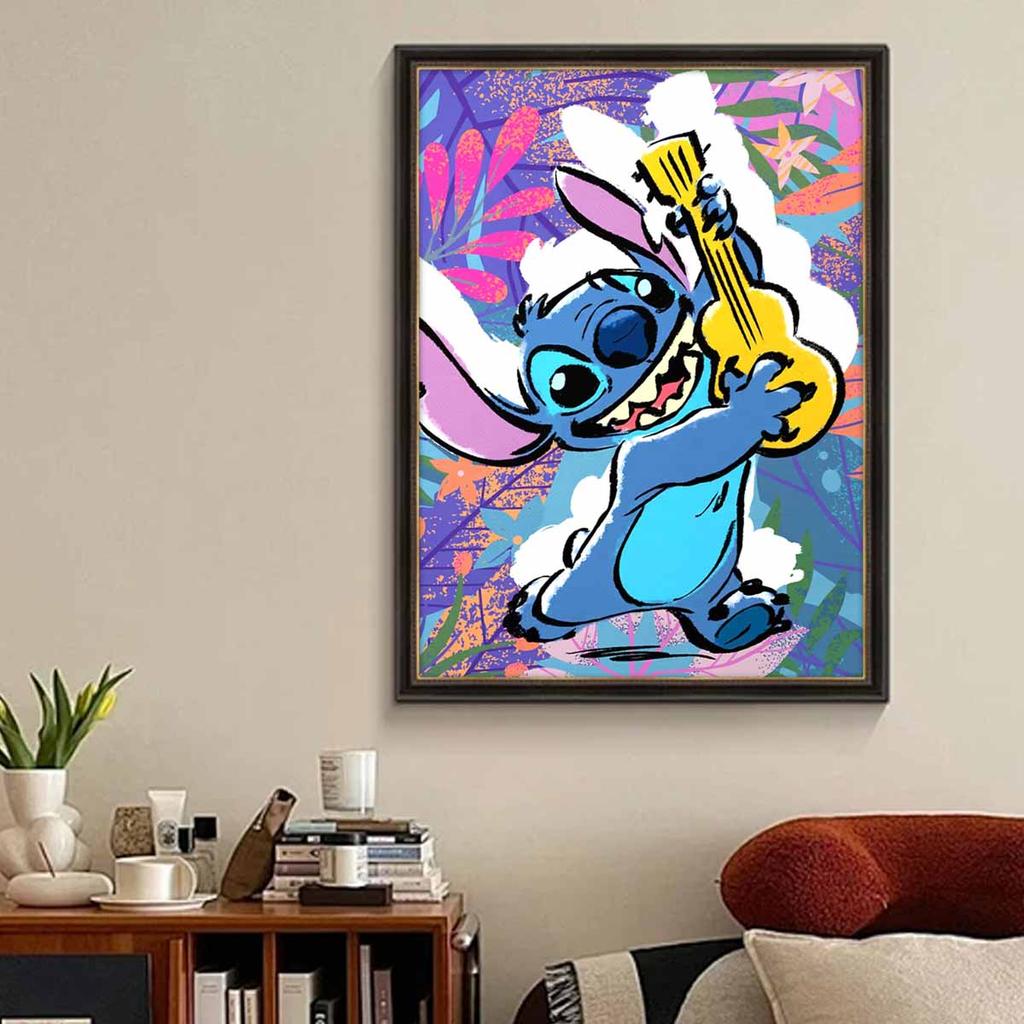 Full Round Diamond Painting Stitch Playing The Guitar Art Rhinestone Picture Mosaic DIY 5D Cross Stitch Embroidery Home Decoration