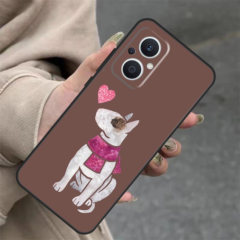 Bullterrier Bull Terrier Dog Case For OPPO Reno 7 8 Lite 10 11 12 13 14 Pro 8T 12F 13F 14F OPPO Find X8 X6 X9 Pro Cover