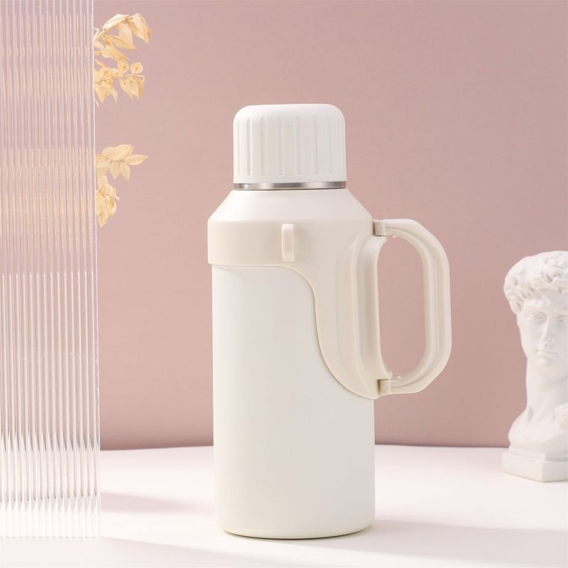 

Wenyuan Large Capacity Vacuum Cup Outdoor Boys 316 Stainless Steel Tea Cup Children Children Student Sports Kettle White 900ml