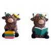 Creative Highland Cattle Resin Statue for Garden and Home Decor