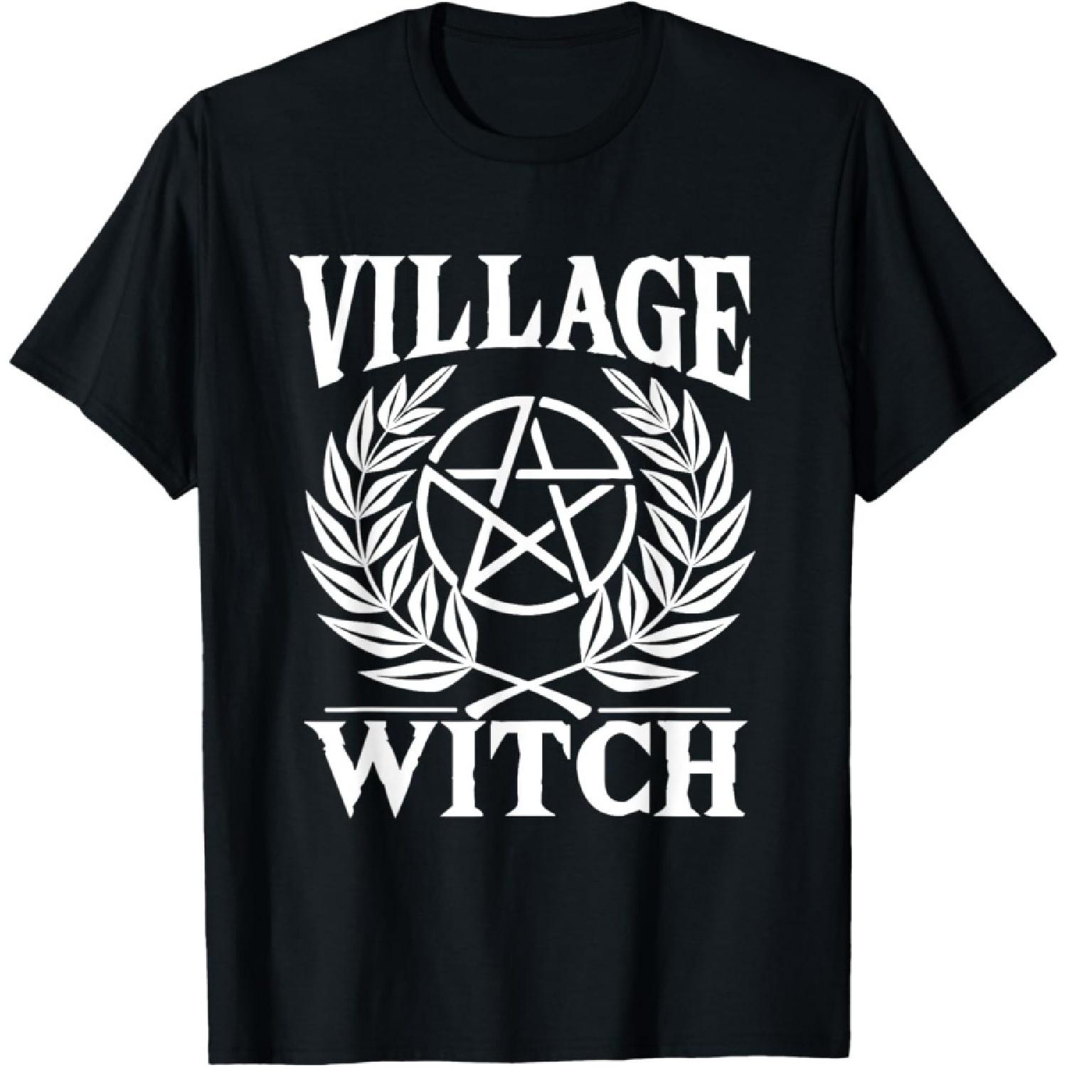 

Pentagram Shirt - Village Witch TShirt Gift Women Men T-Shirt(1) XXXXXL чорний