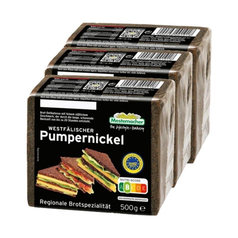 Mestemacher Pumpernickel Bread 500g x 3 packs