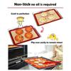 2Pcs Tapis de Cuisson en Silicone 40x30cm, Toile de Cuisson Silicone Saine pour Four en Silicone Anti-Adhérent et Réutilisable, sans