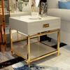 White Black Modern Iron Golden Nightstand Coffee Sofa End Bedside Table Home Furniture Bedstand Cabinet Cupboard Bedroom