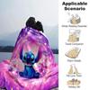 Sparkle Heart Stitch Flannel Blanket Super Soft Warm Cozy Blanket for Sofa Bed Office Travel All‑Season Home Decor Gift