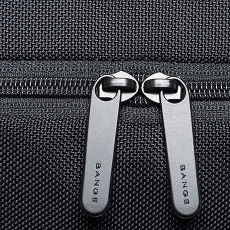 IELGY Pánská taška Lehká ležérní Oxfordská látka Všestranná USB Černá Módní Jednoramenní Zip