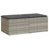 Vidaxl 2-Seater Garden Sofa With Cushions, Light Gray, PE Rattan And Acacia
