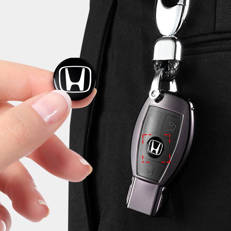 2/5/10Pcs 14mm Car Remote Key Fob Emblem Badge Radio Button Sticker For Honda Fit Mugen Insight Type S R VTEC DOHC Modulo Vezel Legend RR Si