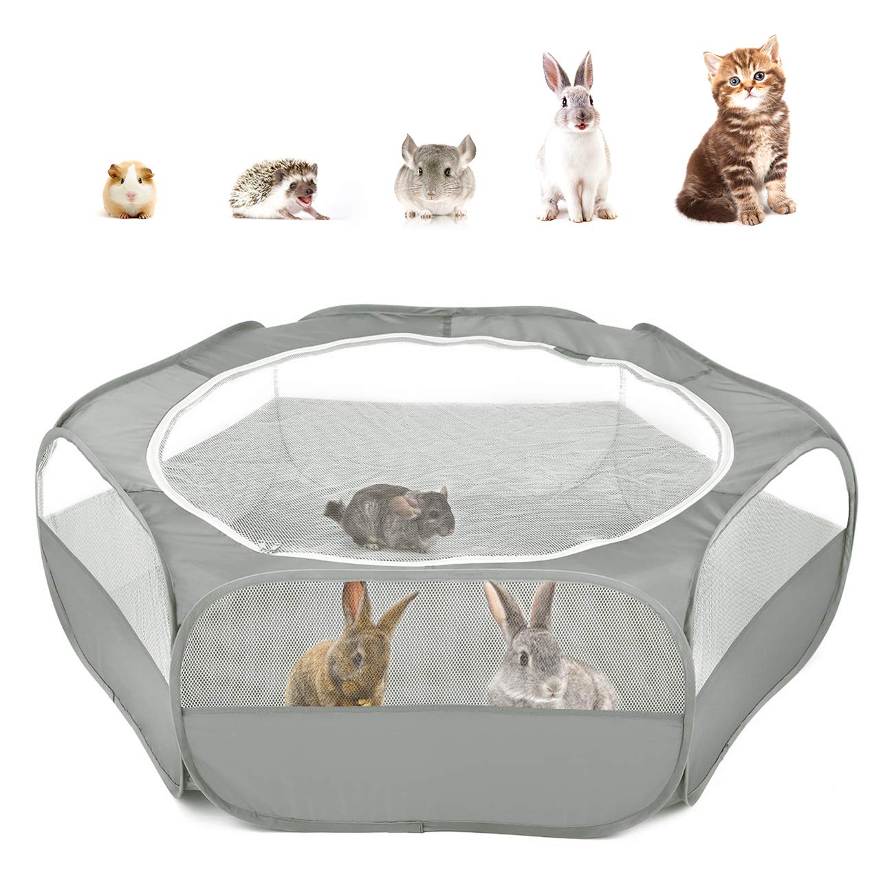 

Pawaboo Pet Playpen, Foldable Small Animal Fence, Playpen, Pet Cage, Animal Friend Room, Play Circle, Outdoor/Indoor Use, Pet Enclosure, Animal Enclos