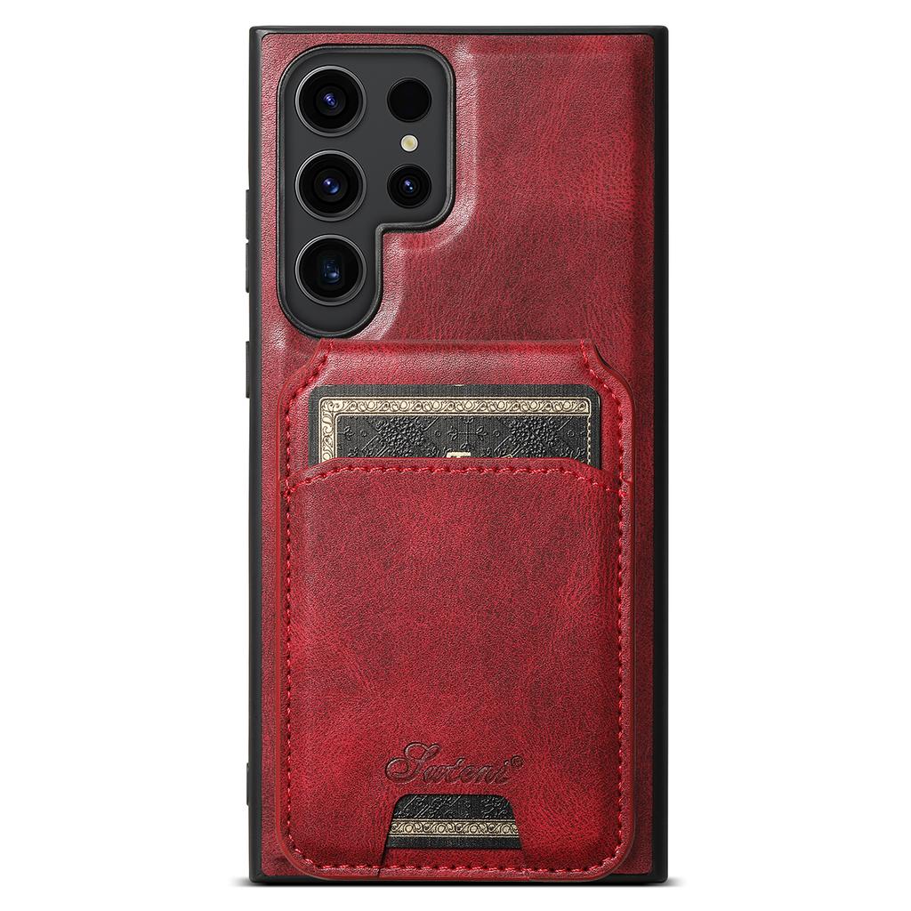 SUTENI H15 For Samsung Galaxy S24 Ultra Magnetic Case Detachable Card Holder Phone Cover