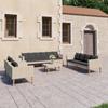 Day and Night - Day and Night 5-piece Garden Furniture Set and Beige Synthetic Rattan Cushions
