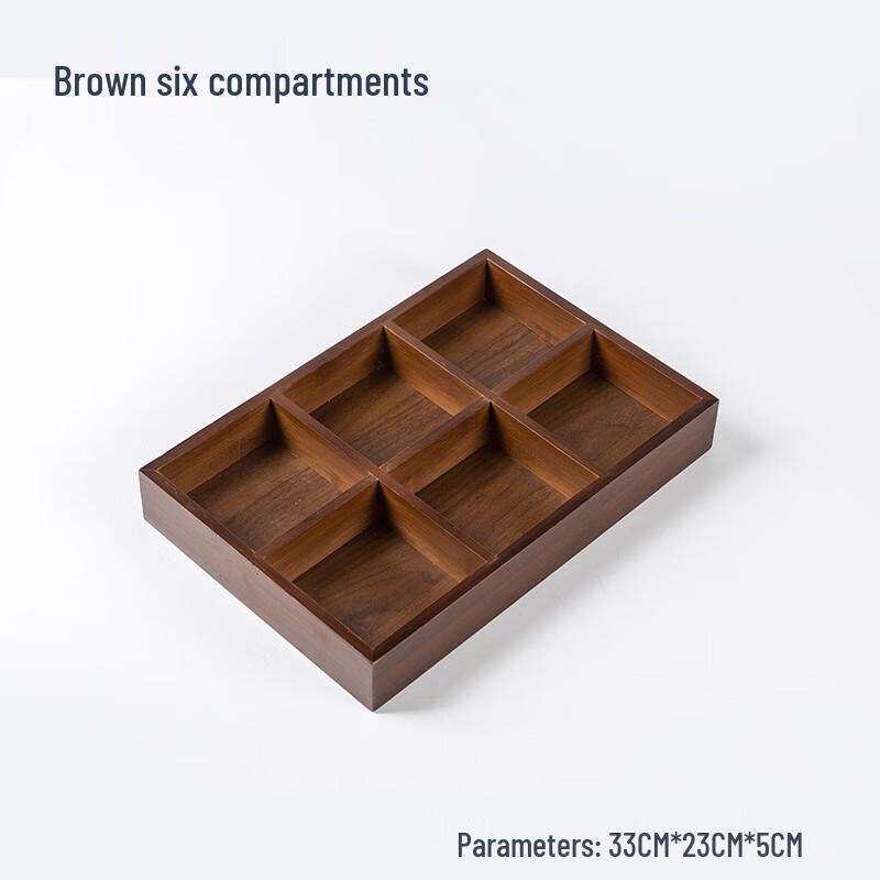 MOLUONA Wooden Multi-Compartment Snack Tray