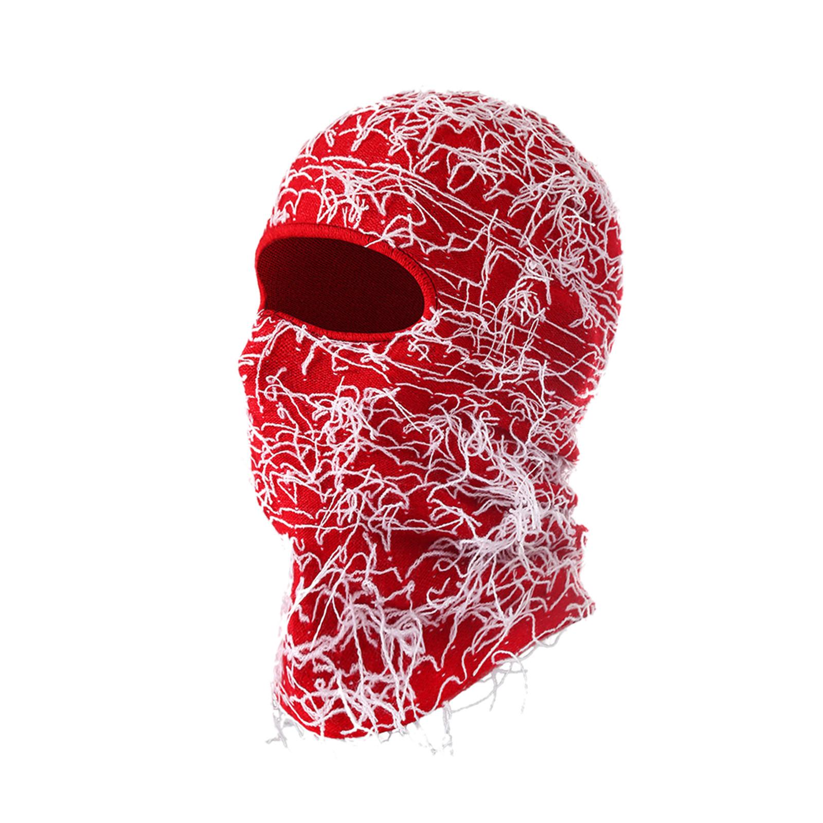 

Трансграничная популярная вязаная маска для лица с одним отверстием, забавная акриловая шерстяная Балаклава, уличный теплый капюшон One Size