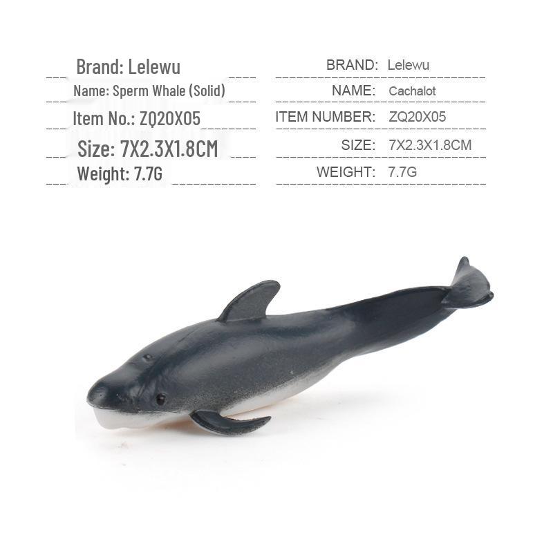 Children's Marine Animal Model Set: Mini Whale, Shark, Dolphin, Turtle, Sea Lion