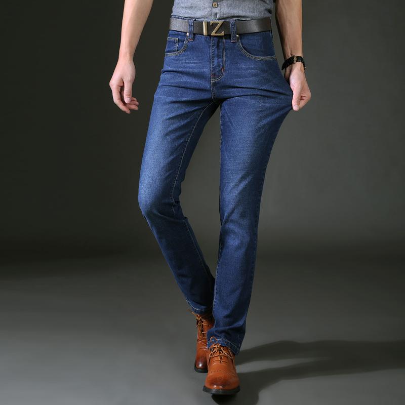 

Осенние и зимние модели Деловые прямые джинсы Мужские эластичные узкие брюки Брюки Брюки Tide Four Seasons Брюки для мальчиков 40