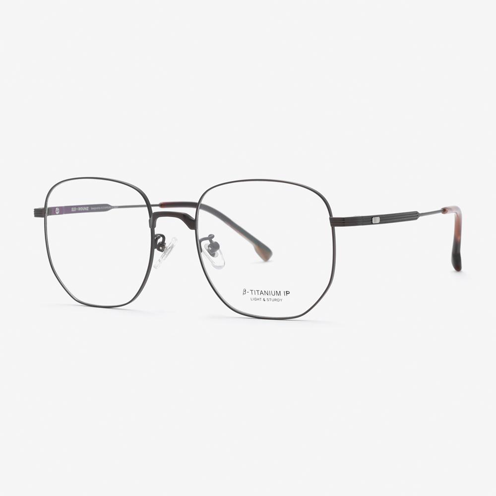 Alloaiweeo [Aloxrounz] Oversized Square Beta Titanium Eyeglass Frames Ara8113 C4 Brown
