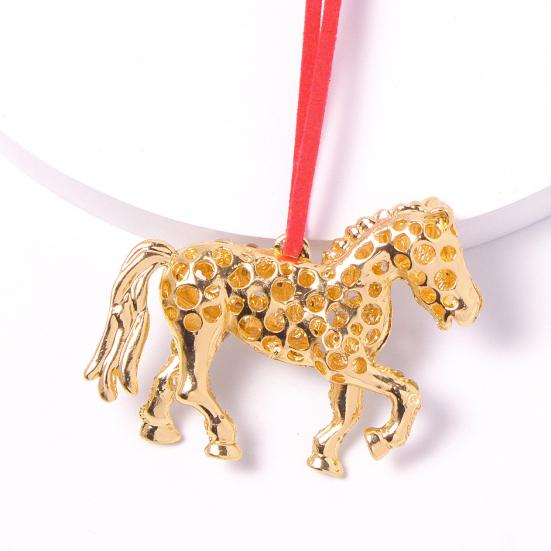 Ornament Ponei Animal Zodiac Cal Pandantiv Stras Decorațiune Pom de Crăciun Decorațiuni Festive de Sărbători