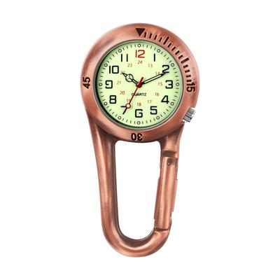Karabineruhr Karabineruhr Analog Leuchtend Schlüsselanhängeruhr Wasserdicht Clipuhr Taschenuhr Pink Gold Sport Klettern Camping Outdoor