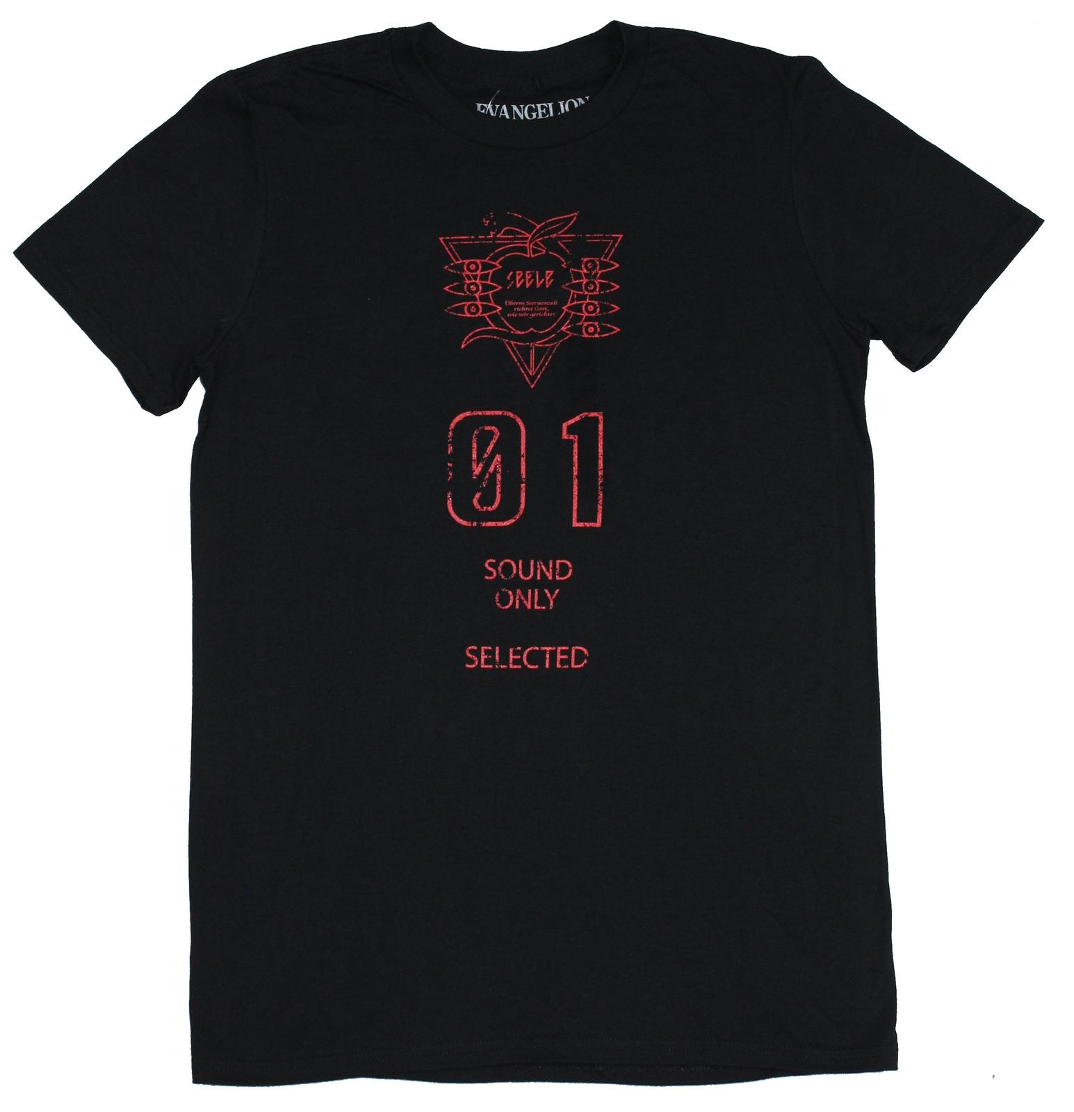 Evangelion Mens T-shirt Sound Only Selected 01 Crest Image XXXL