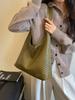 Korean Retro Large Capacity Woven Shoulder Tote - Women's Fashionable Versatile High-End Underarm Bag