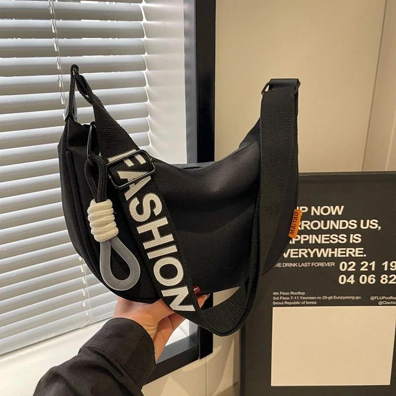 Nowa Modna Torba Crossbody Prosty Design Szerokiego Paska na Ramię Torba na Jedno Ramię Oryginalny Styl Dojazdy Pieróg Damska Torba