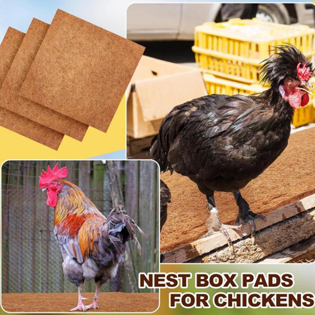 25cm/30cm Coconut Fiber Chicken Nesting Pad Washable Hen Nest Mat Thick Shock Absorbing Soft Egg Laying Mat for Poultry Coop Nesting Box