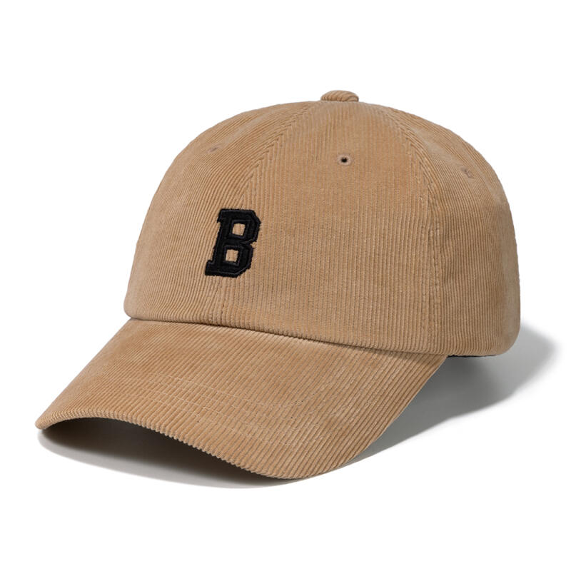 Corduroy Bee Logo Curve Cap - Beige