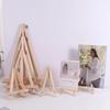 Wood Material Tabletop Easel Small Size Foldable Design Painting Display Holder Triangle Shape DIY Craft Wood Drawing Easel