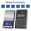 Solar Jewelry Scale With Calculator Cover LCD Screen 6 Units Conversion Tare Function High Accuracy Pocket Scale