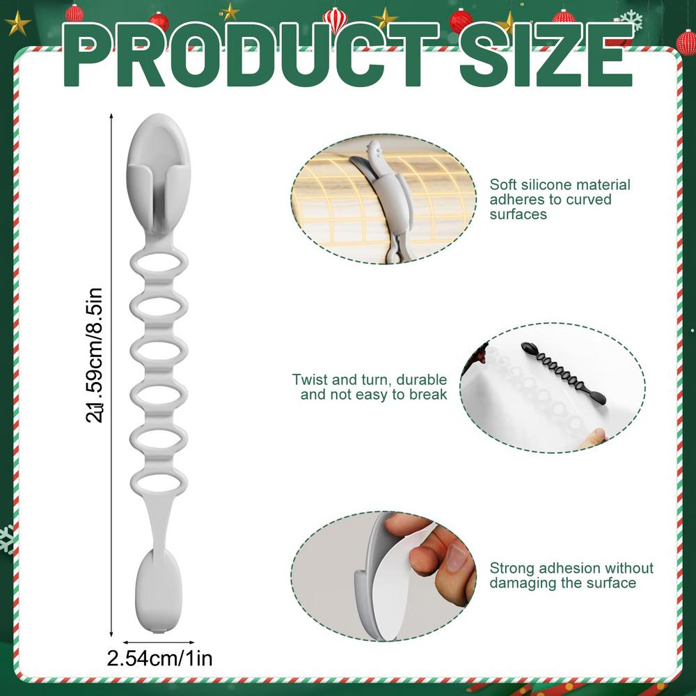 

Wreath Holder Stretchable No-Drill Reusable Door Wreath Stocking Hanger For Christmas For Entryway Bedroom Apartment Home Cafe