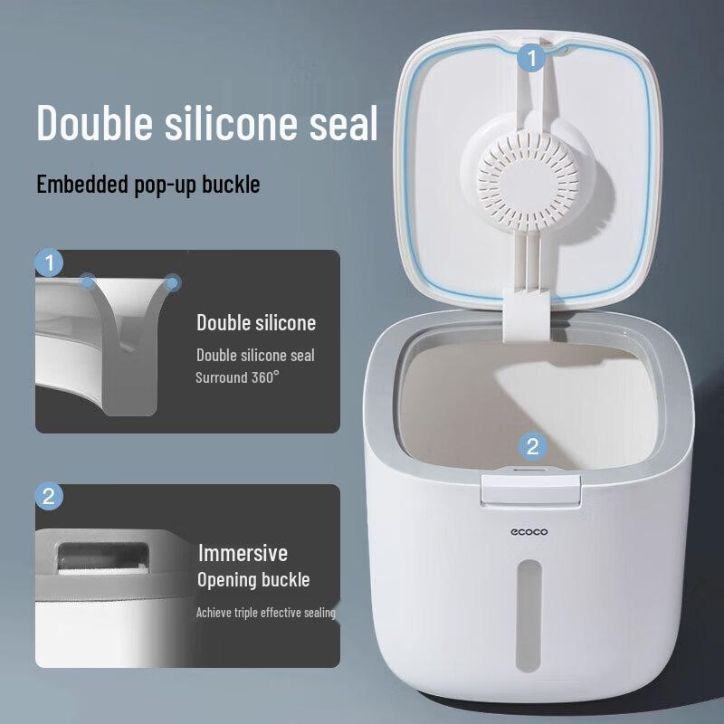

ecoco Automatic Lid Rice Storage Bin Small