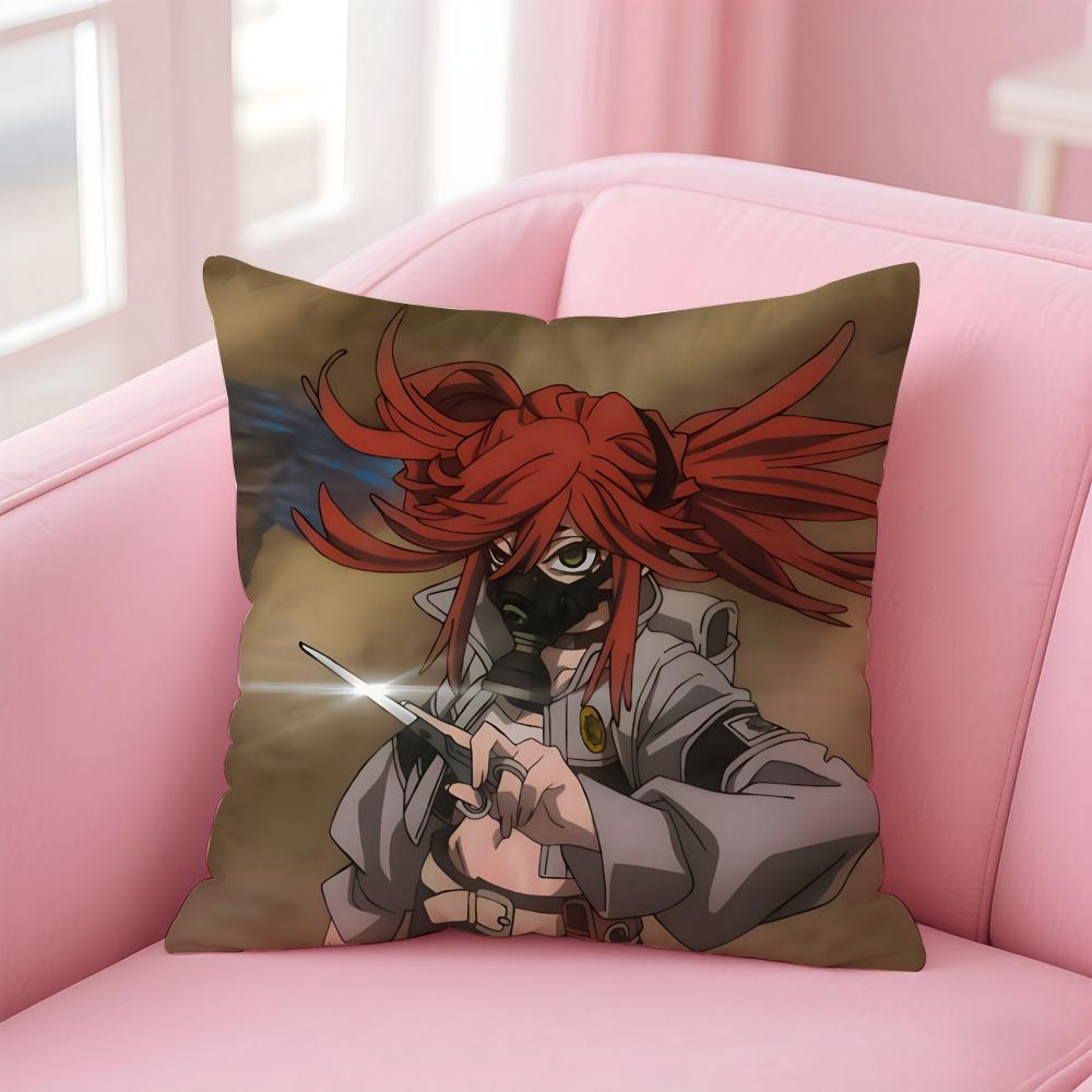 manga gritty GGachiakuta Cushion Cover Pillowcase Short Plush Invisible zipper Room Sofa Cushion Cover