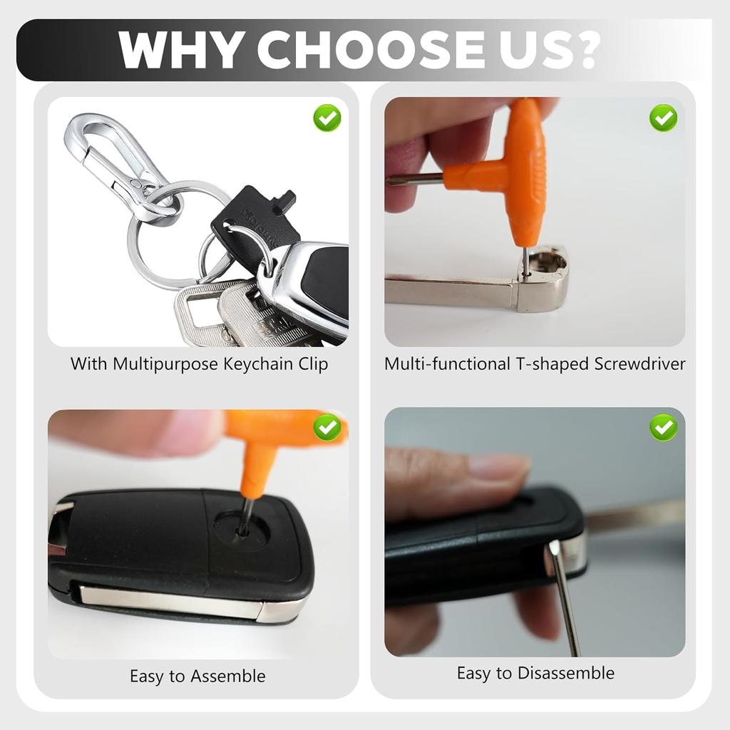 2 Pack 5 Button Key Fob Case For Chevy Cruze Equinox Impala Camaro Malibu Sonic GMC Terrain Buick Lacrosse Regal Verano Encore  2018 2017 2016 2015