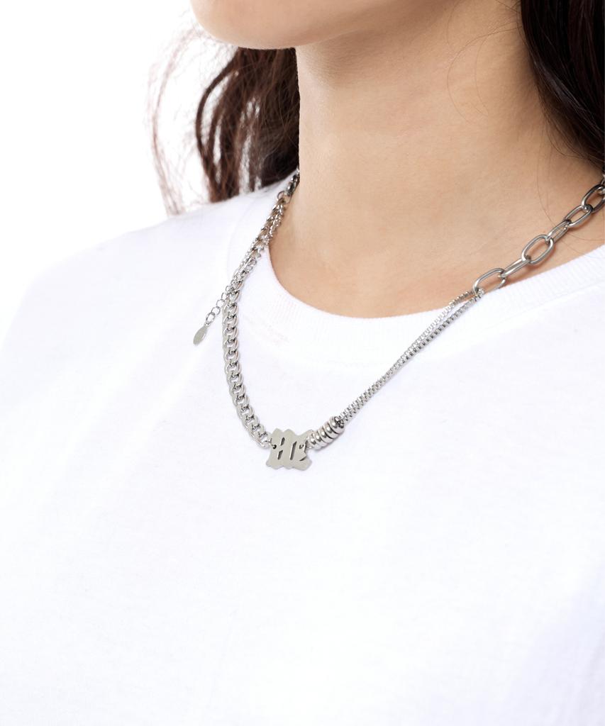 Cream Soda Lab Block Initial Mixed Chain Necklace