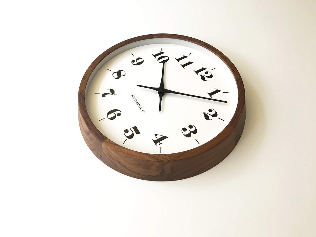 KATOMOKU Muku Clock 12 Walnut Wall Clock Sweep km-98WARC 306mm (radio Clock)