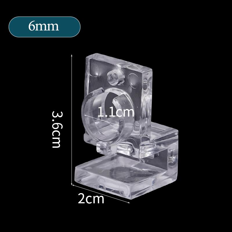 4/10 Stück Acryl-Klammern für Aquarium für 5,5 mm ~ 15 mm Wandstärke Aquarium-Abdeckung Halter Halterung Klemme Ständer Zubehör