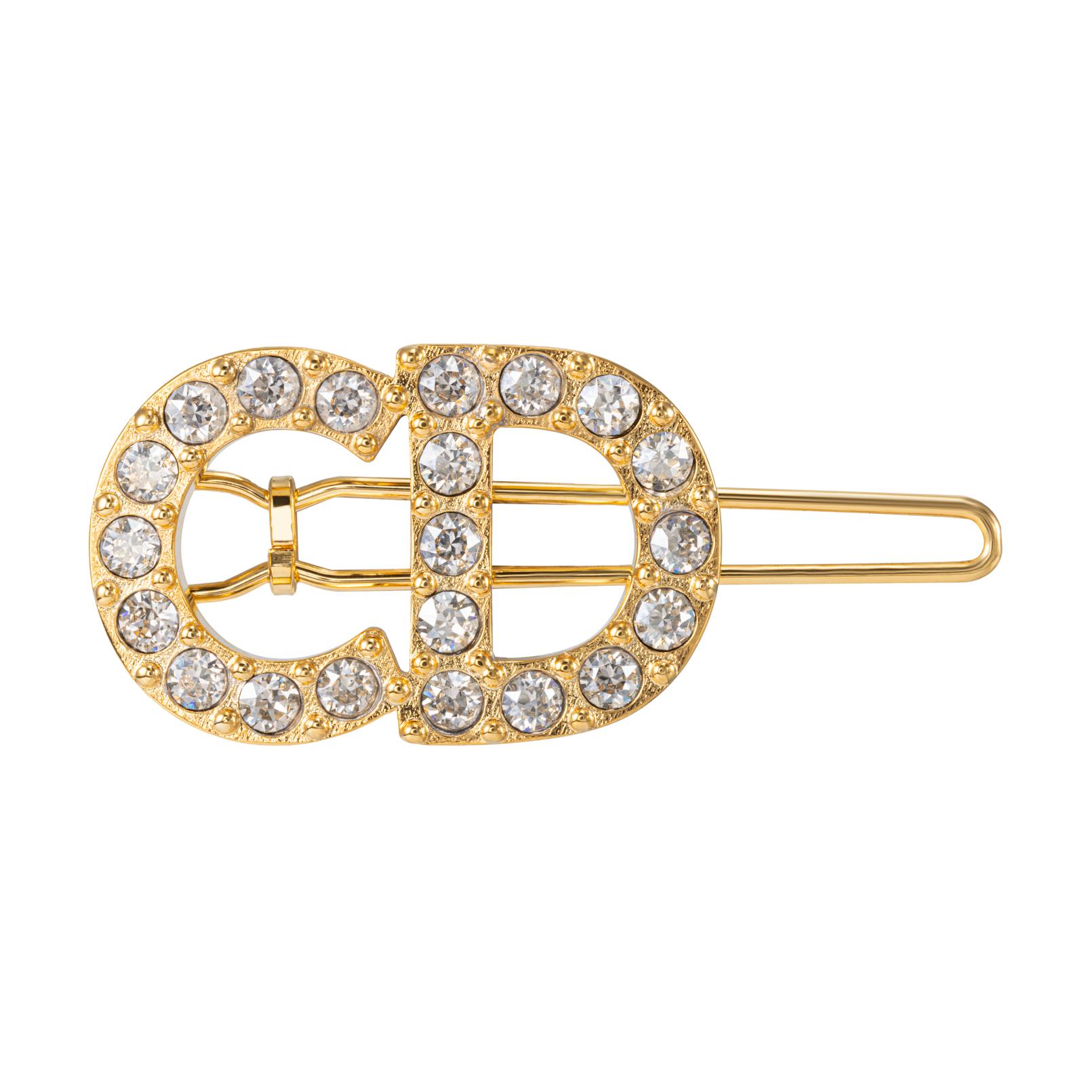 

Dior Clair D Lune Metal Hair Clip Women accessories V0853CDLCYD301 Basic Packaging-Box Not Included,F,Gold