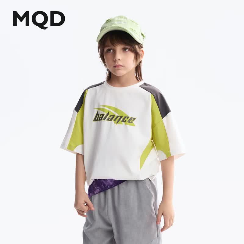 MQD Boys  2025 Summer Loose Fit Drop Shoulder Sports T-Shirt 120