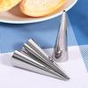 3pcs Pack Stainless Steel NOn Stick Dessert Cannoli Croissant Tubes Baking Tool Mold (L)