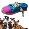 Pet Shoes Toy Teething Cleaning Chewer Simulated Canvas Durable Dog Cat Relief Supplies Blue