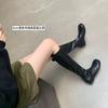 New Spot Small Boots 2025 Autumn and Winter New Thin Internet Celebrity Inner Height Increase Long Tube Knight Boots But